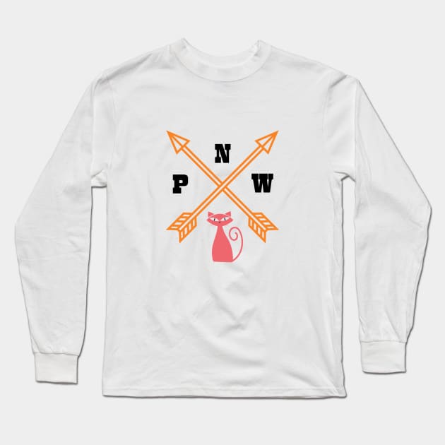 PNW CATS Long Sleeve T-Shirt by Maggie Cat Lady Jacques